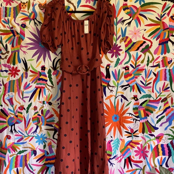 Mauve Dresses & Skirts - New Polka Dot Maxi Dress Anthropologie